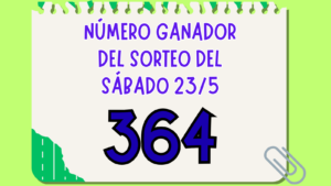 GANADOR SORTEO 23/5